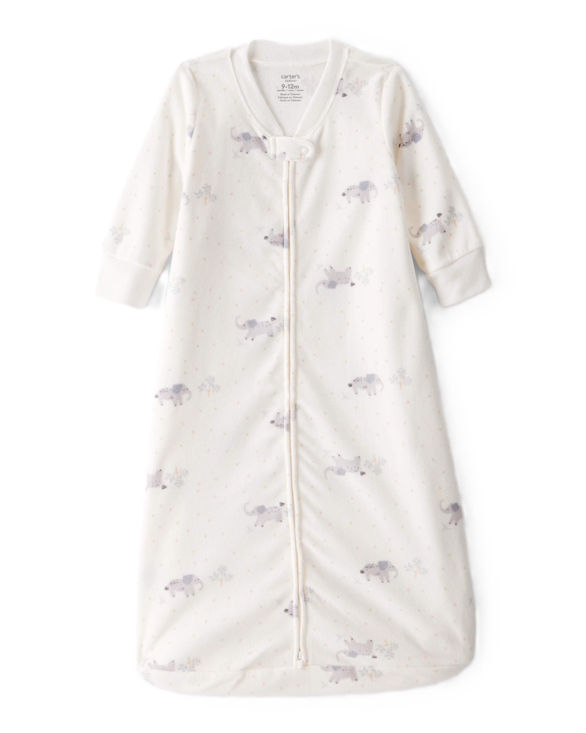 Carter's baby sleep sack in 3-6 months, relaxed fit for layering.