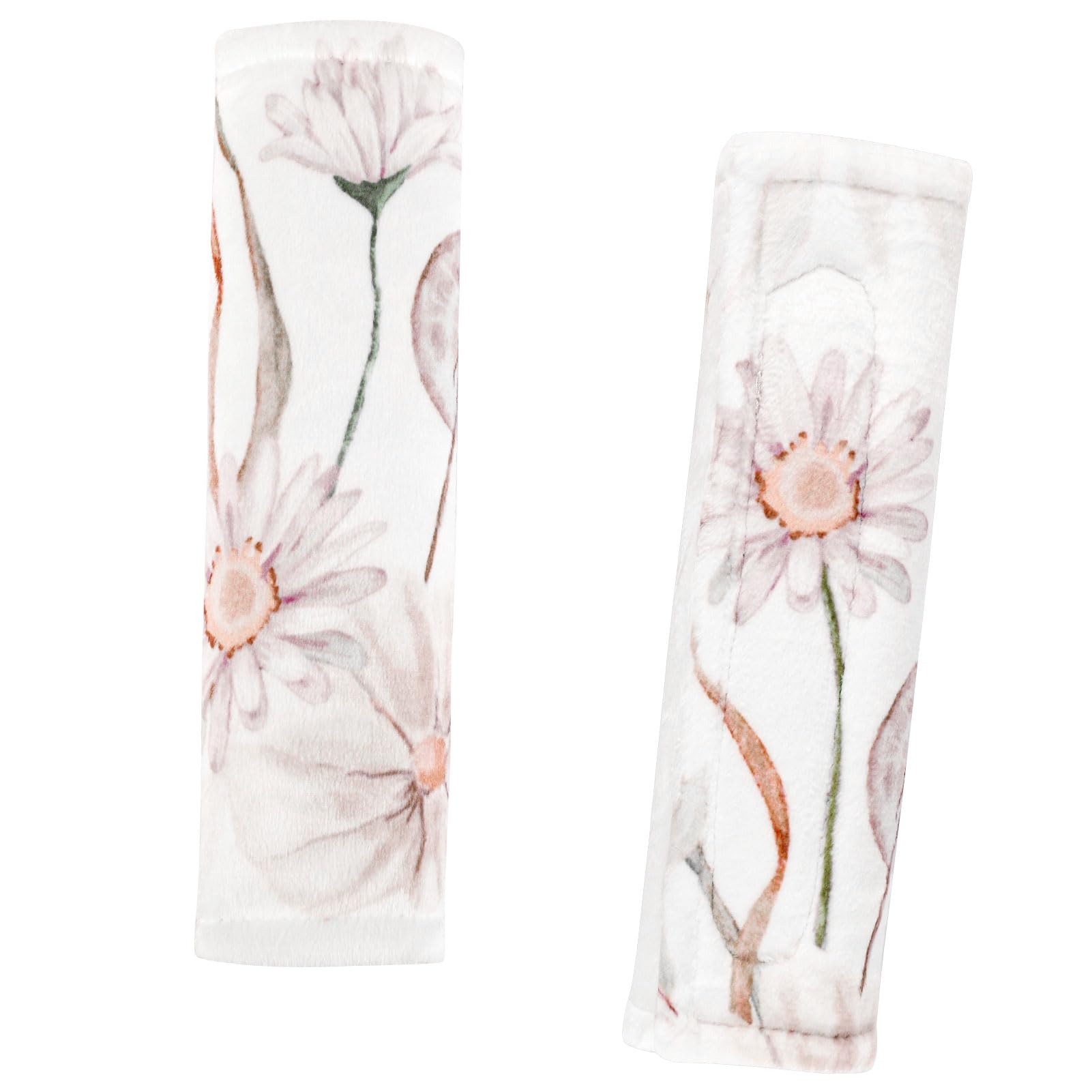 CARUILI flower-pattern strap pad provides gentle neck comfort on car trips.