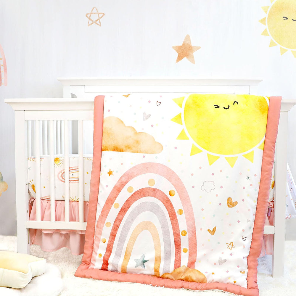 CARUILI fitted crib sheet elastic 52x28 fits standard crib mattresses