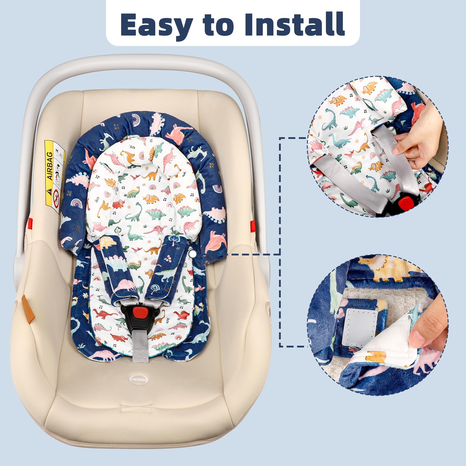 CARUILI dinosaur-pattern packaging makes a charming baby shower gift