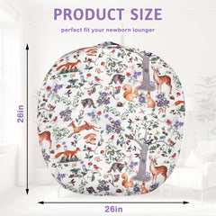 CARUILI reversible lounger cover with pattern on one side and solid Minky on the other.