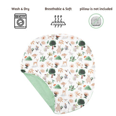 CARUILI reversible lounger cover showing pattern and solid minky side for versatile styling