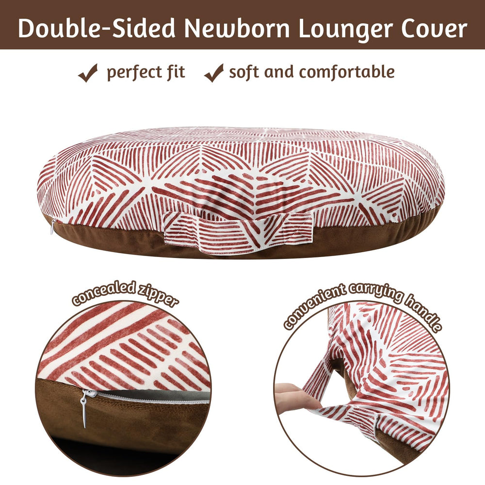CARUILI newborn lounger cover pattern side close-up for stylish nursery
