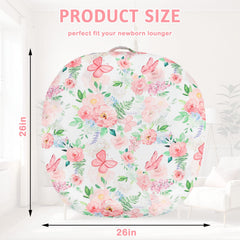 CARUILI cover pink floral butterfly backside, double-sided Minky for versatile styling.