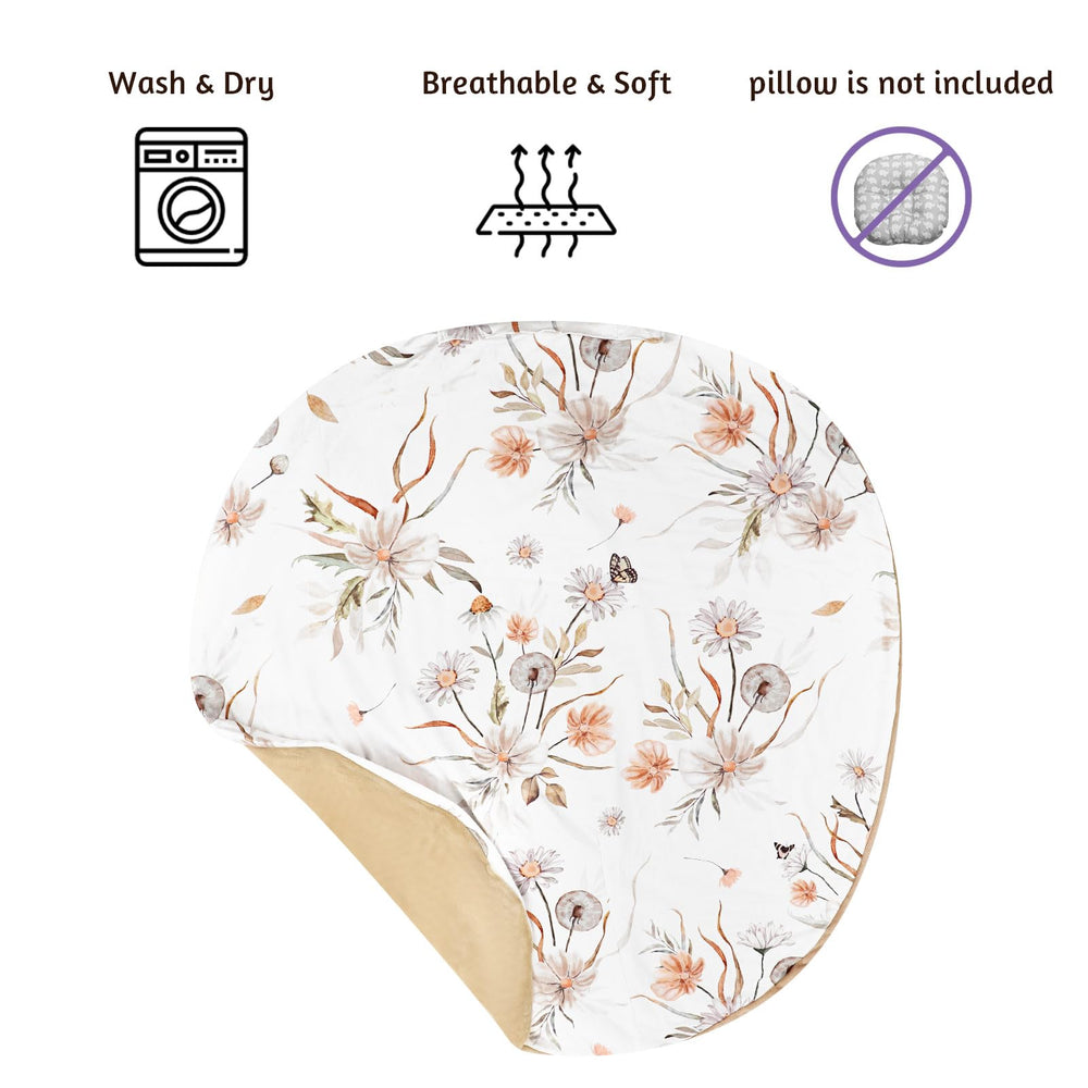 CARUILI newborn lounger cover ultra-soft plush fabric for gentle skin contact.