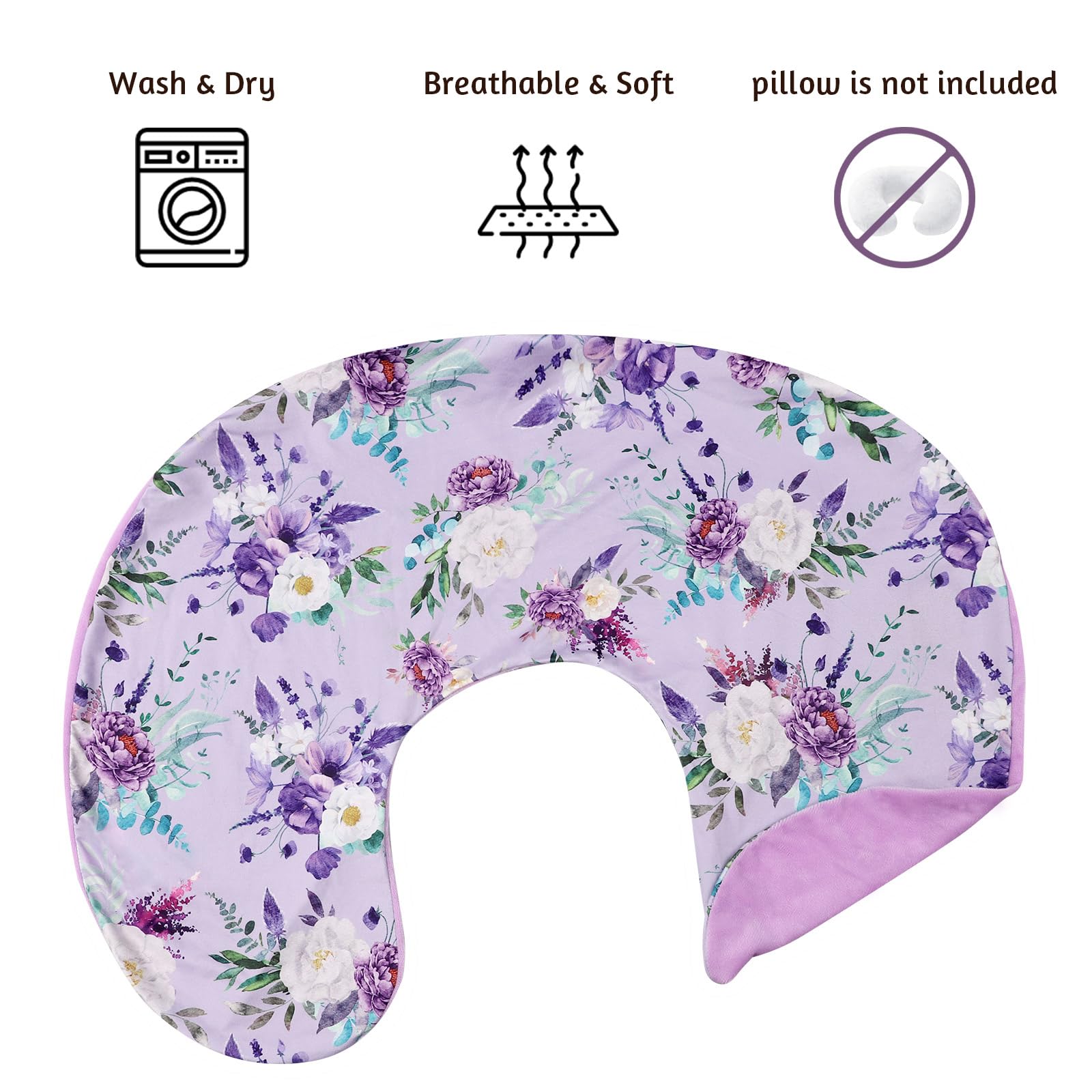 CARUILI nursing pillow cover double-sided design for seasonal versatility