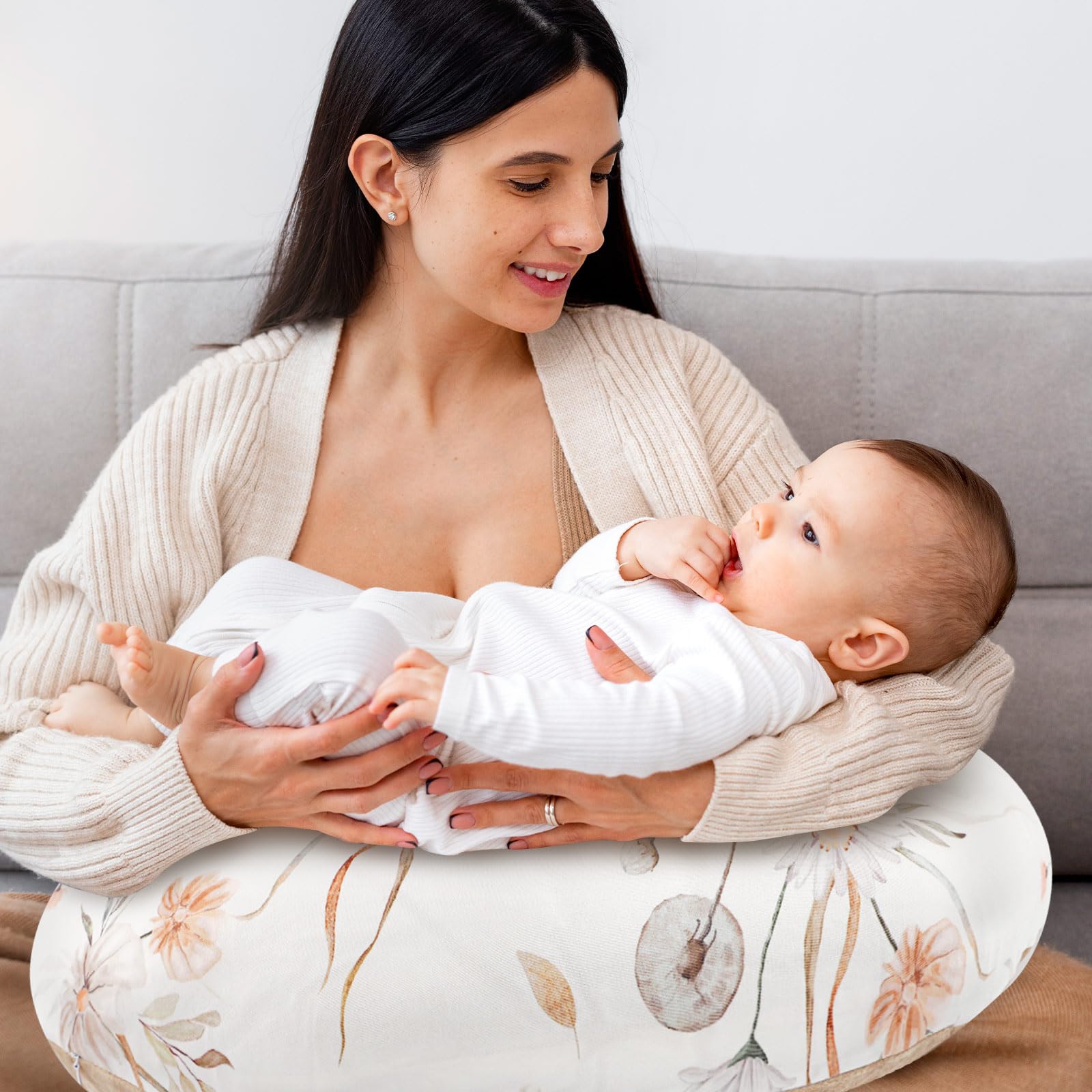 CARUILI nursing pillow cover machine washable and quick drying
