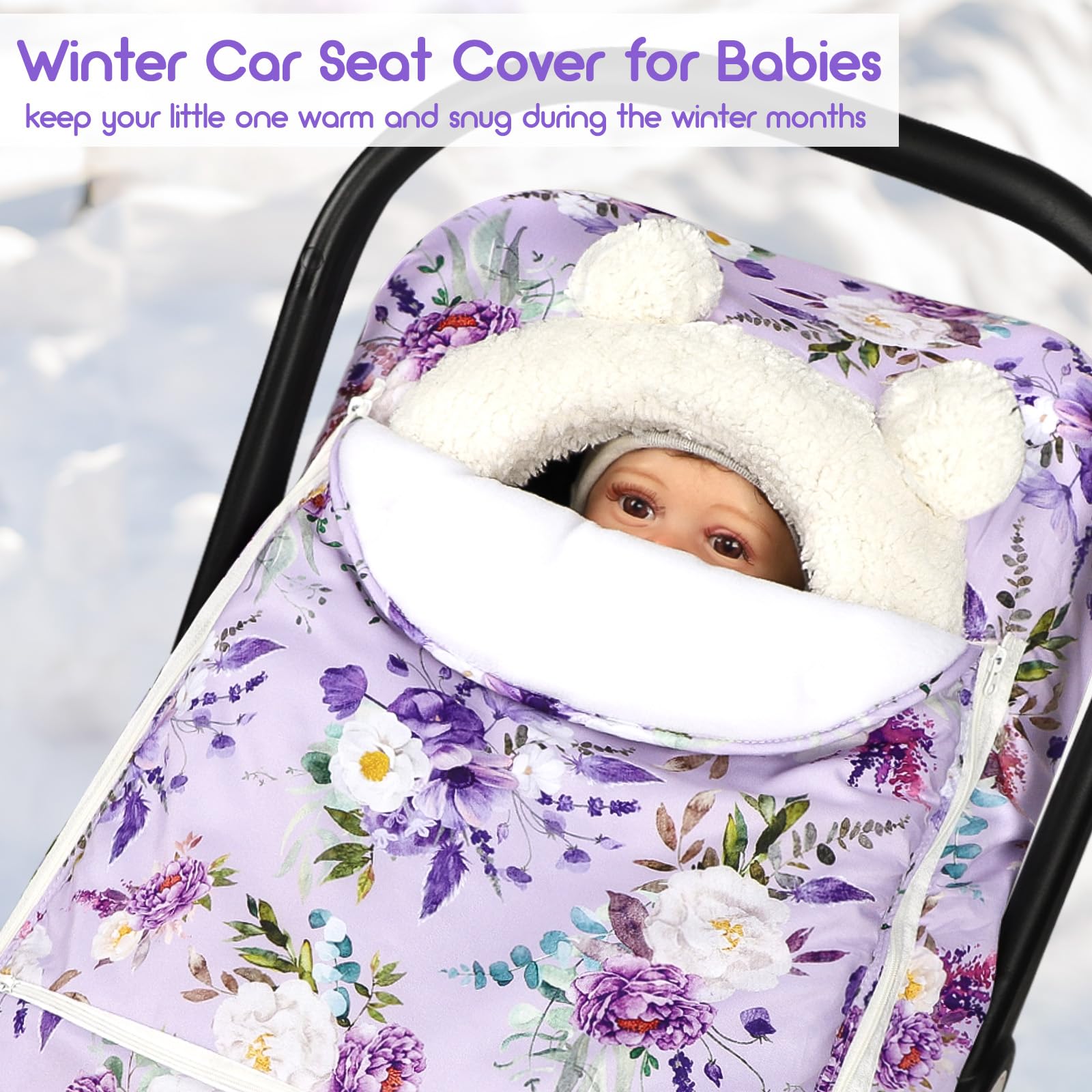 CARUILI peep window design demonstrates baby visibility and caregiver interaction