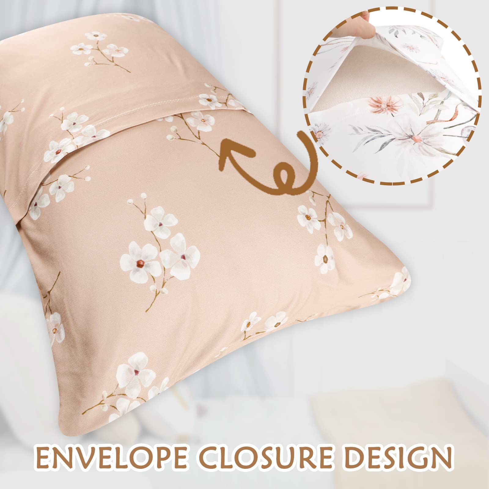 CARUILI pillowcase 13x18 size fits small toddler pillows