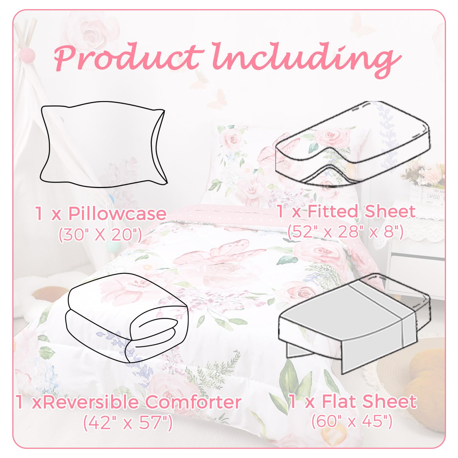 CARUILI reversible comforter offers two looks in one set