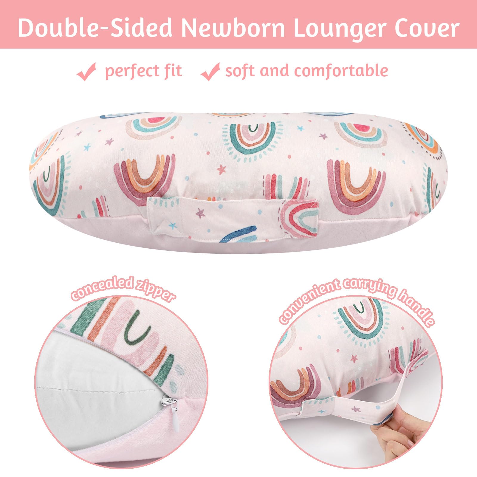 CARUILI soft polyester plush fabric provides cozy feel against baby's skin.