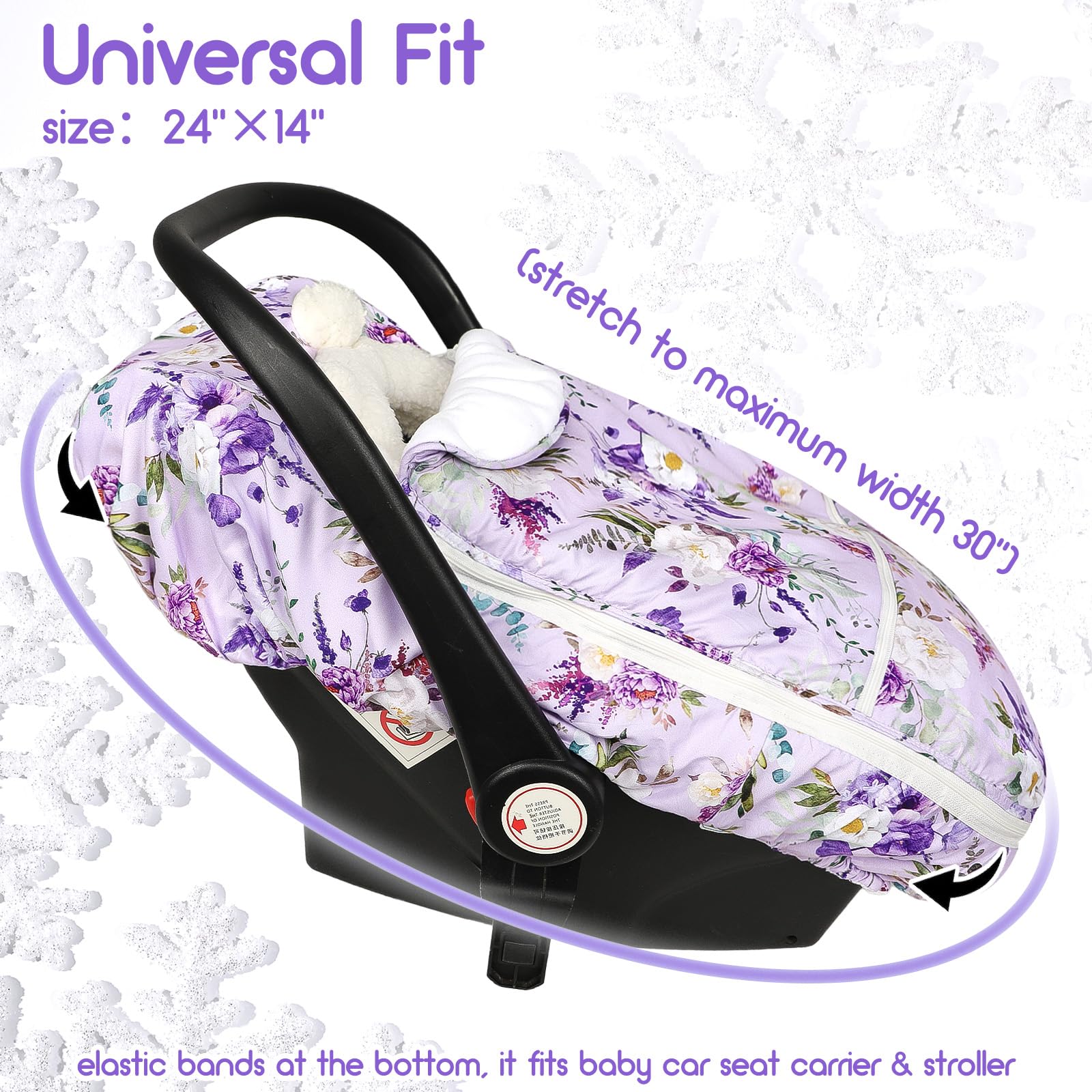 CARUILI stylish floral pattern image emphasizes gift-ready winter accessory