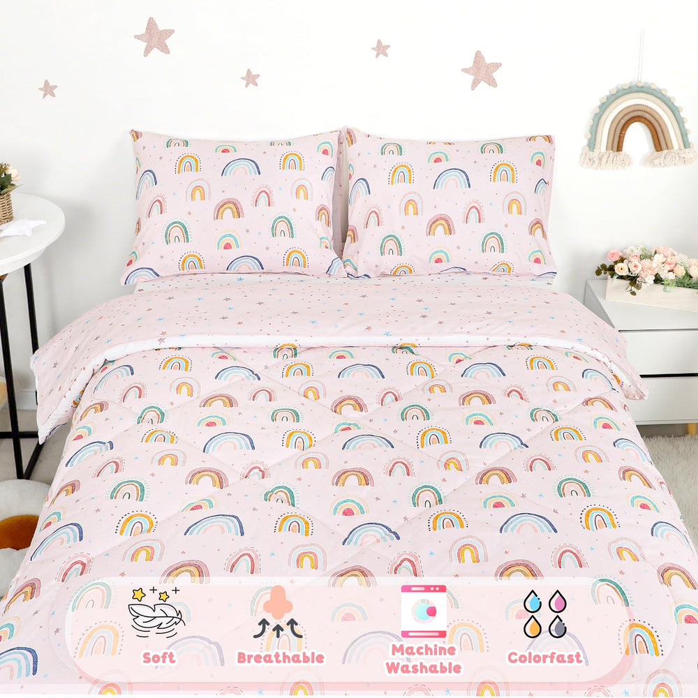 CARUILI Flat sheet from the toddler bedding set shown for easy care