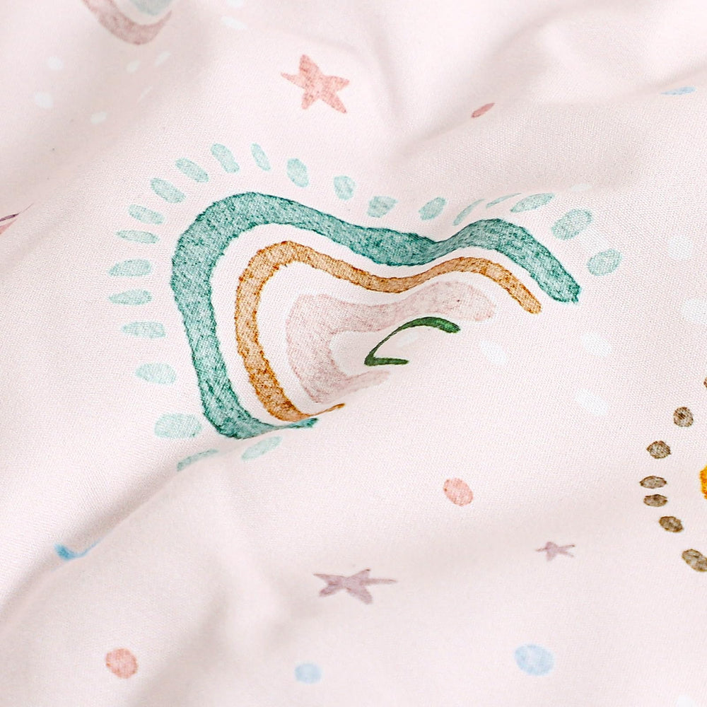 CARUILI Pink pillowcase from Rainbow Dreams set adds soft bedroom accents