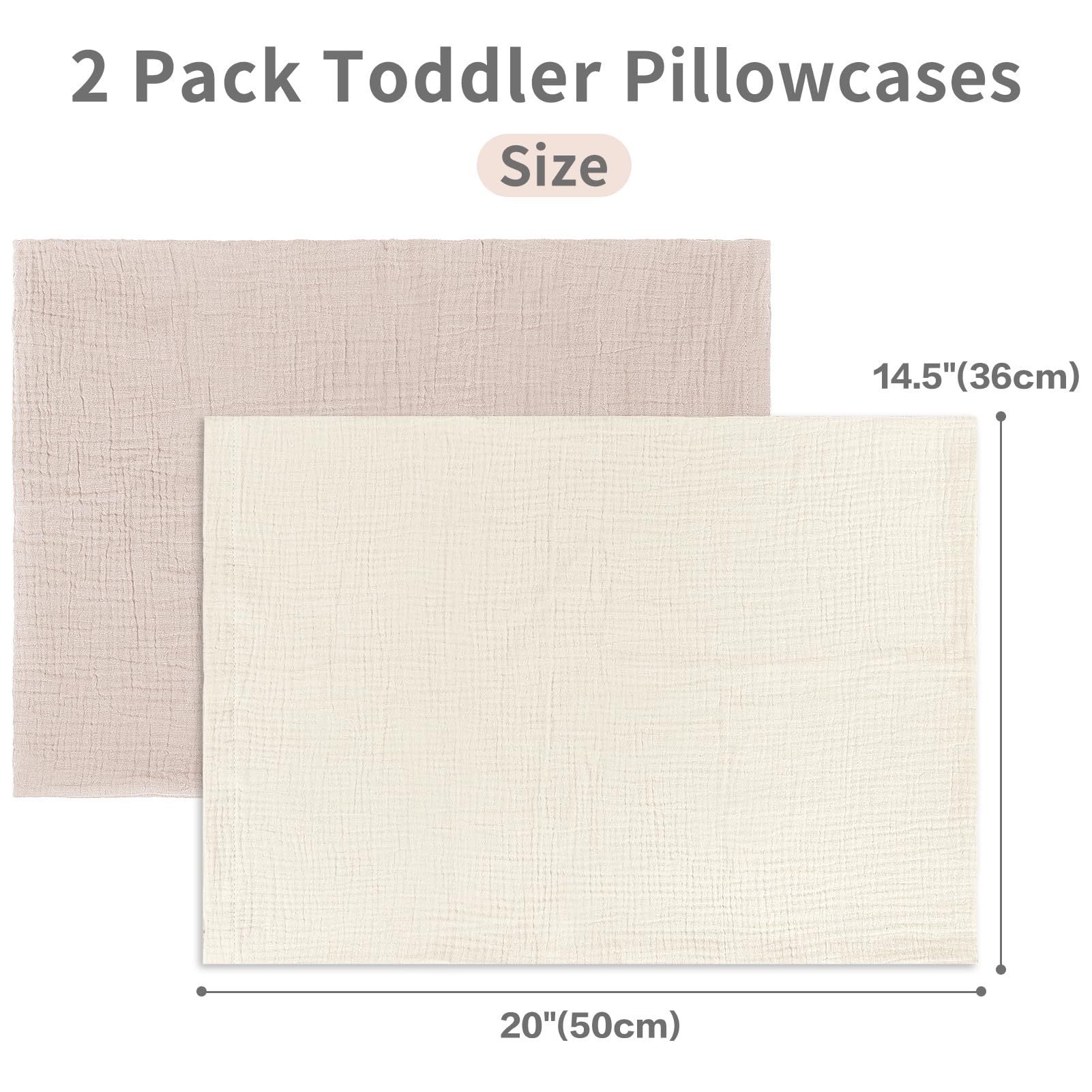 Two-pack travel-ready CARUILI pillowcases, lightweight and easy to rotate.