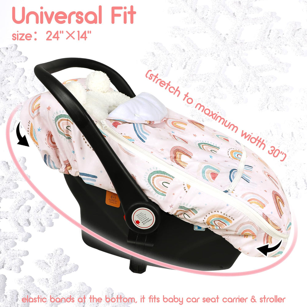 CARUILI pink rainbow pattern adds style while keeping travel practical
