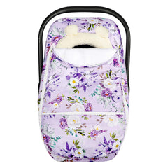CARUILI winter car seat cover warmth close-up showing plush fleece and snug fit