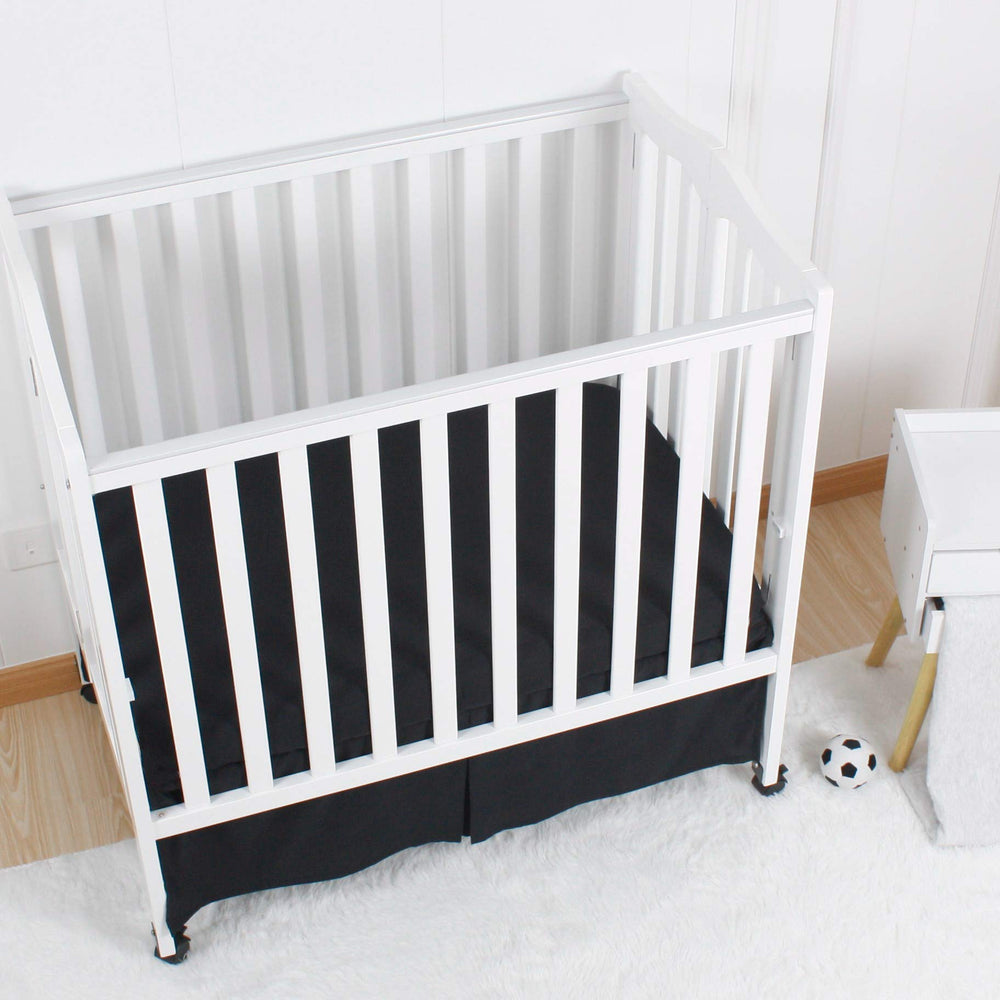 CaSaJa machine washable mini crib skirt for easy care.
