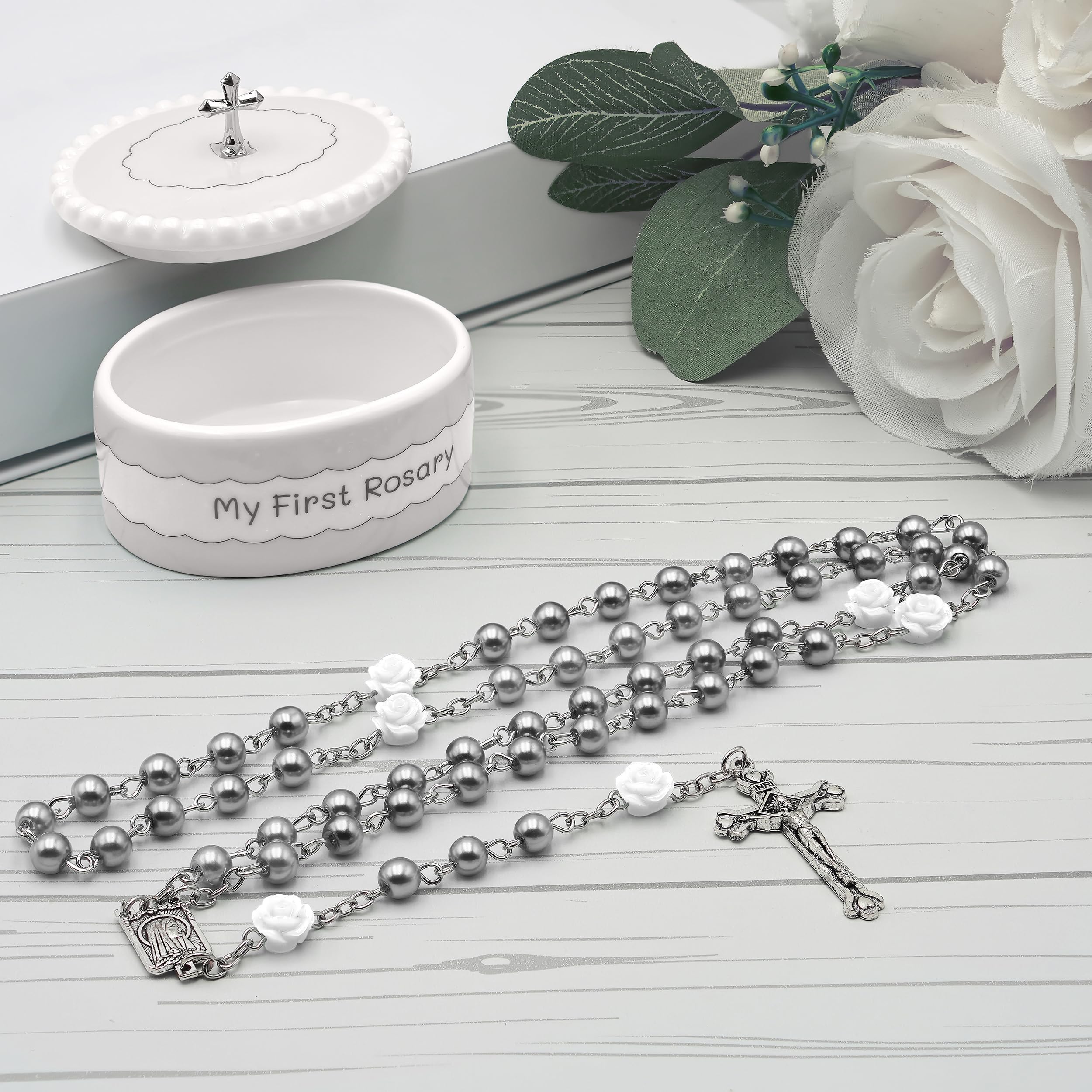Baby dedication gift boy box by Cascade Goods keepsake for milestone.