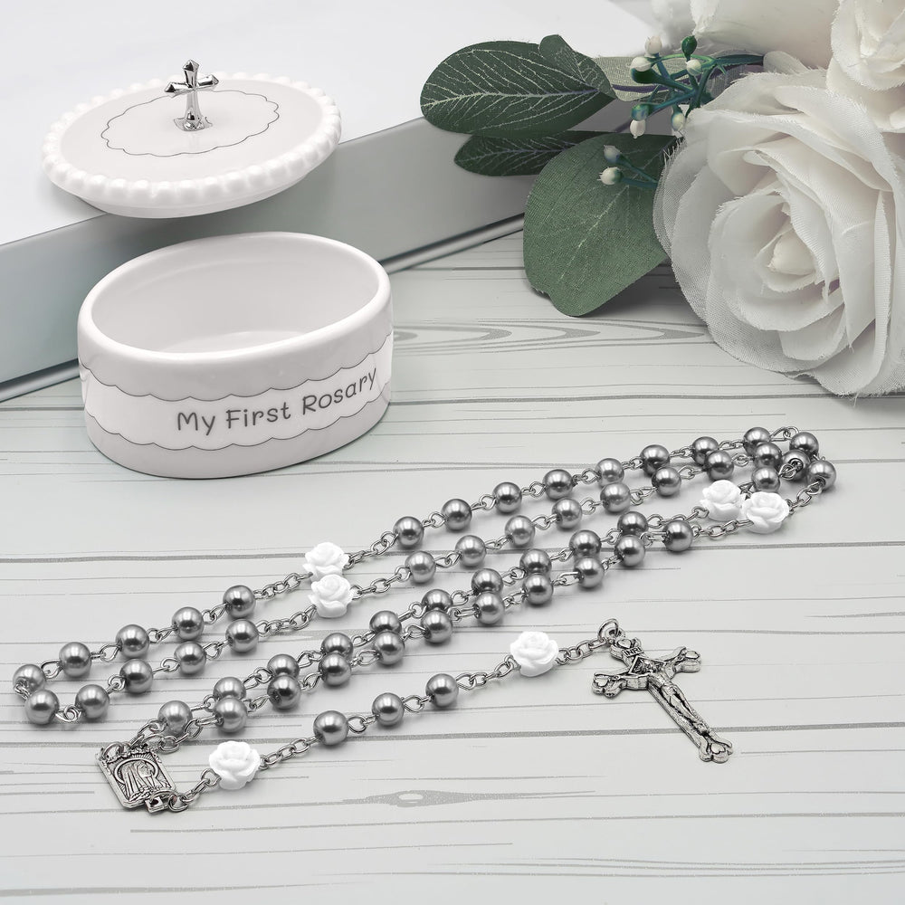 Baby dedication gift boy box by Cascade Goods keepsake for milestone.