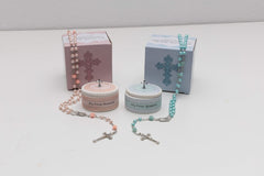 CASCADE GOODS My First pink baptism rosary ready for baby's christening