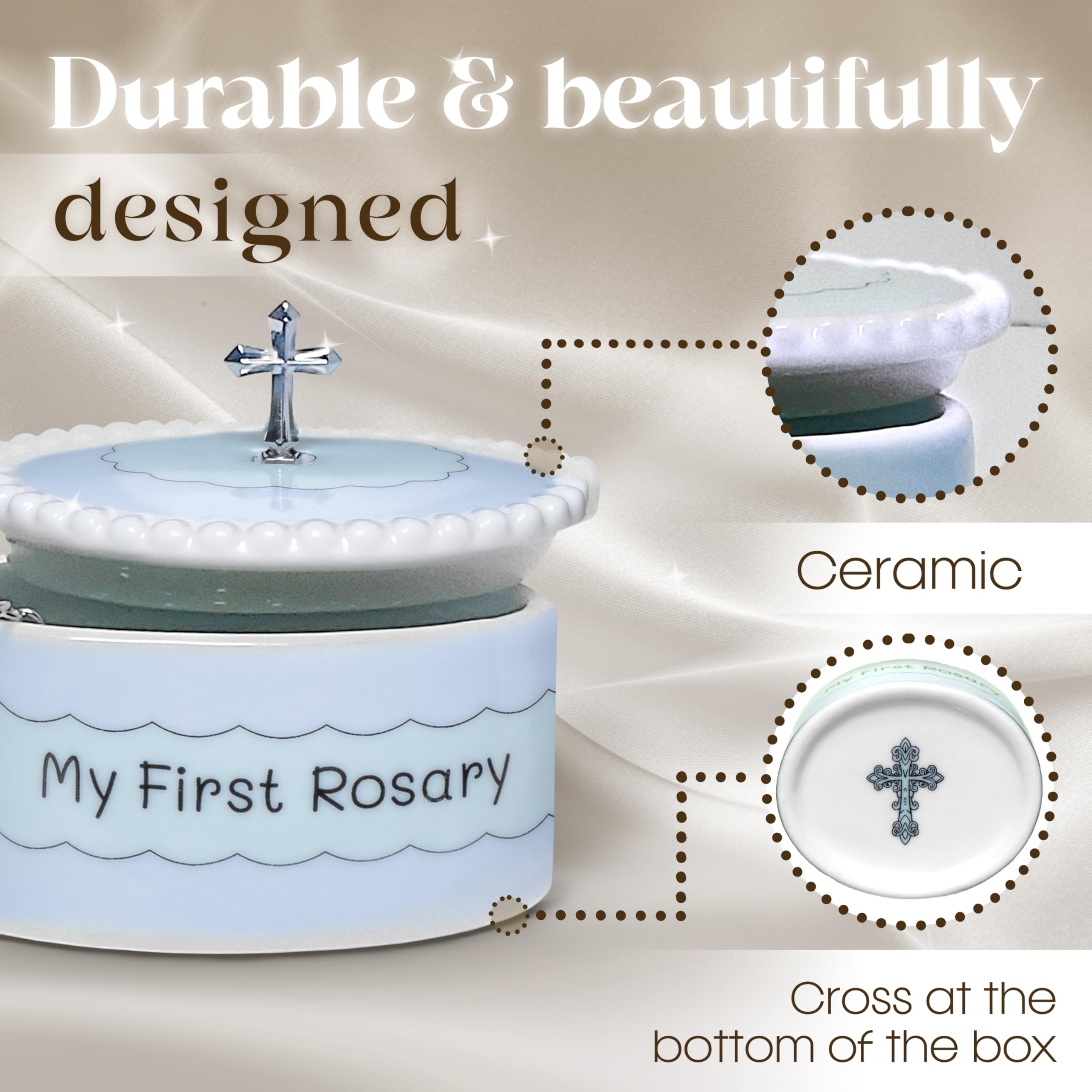 Cascade Goods blue christening gift packaging ready for gifting