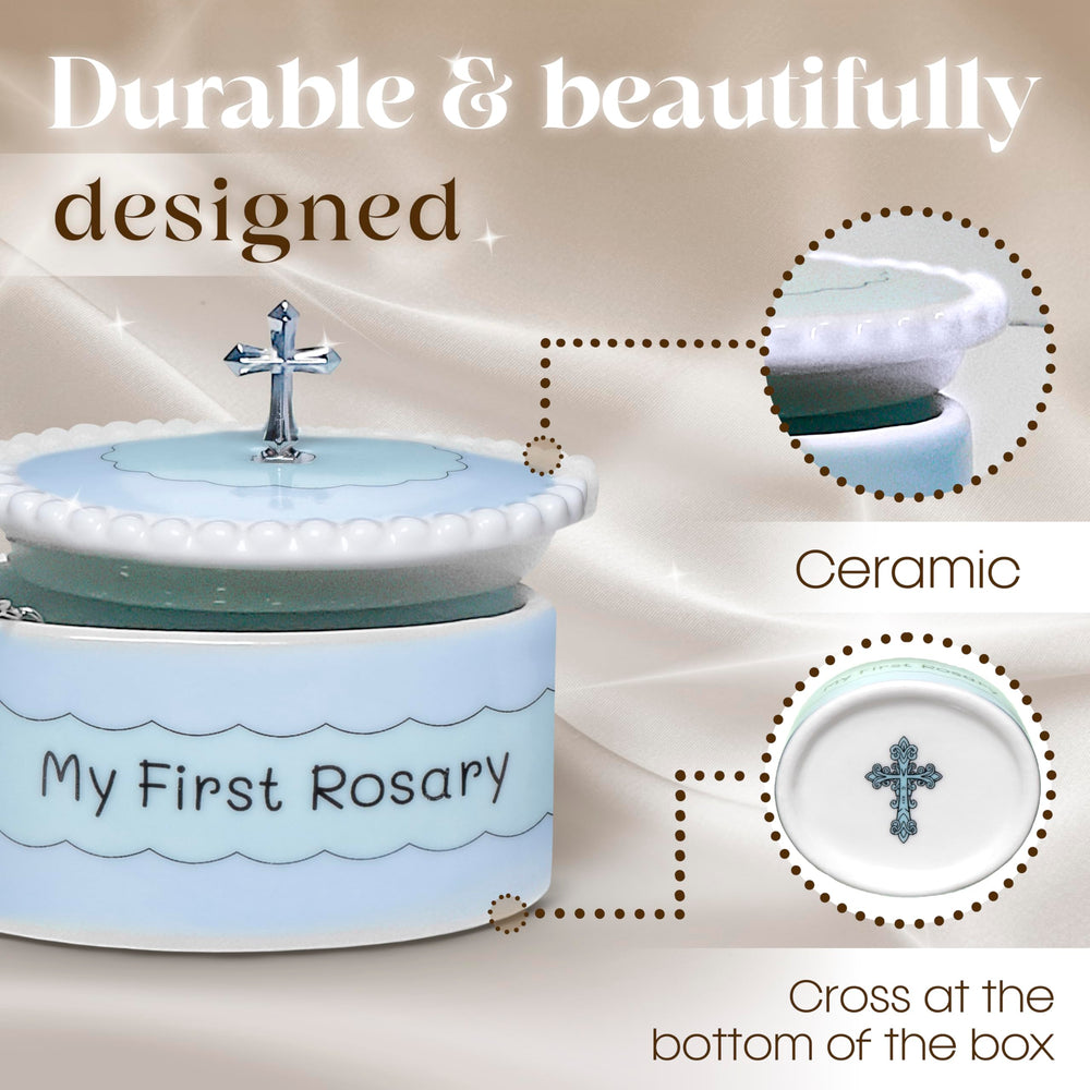 Cascade Goods blue christening gift packaging ready for gifting
