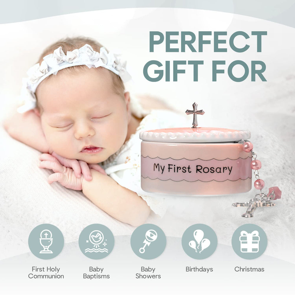 Cascade Goods matching keepsake box for baptism mementos.