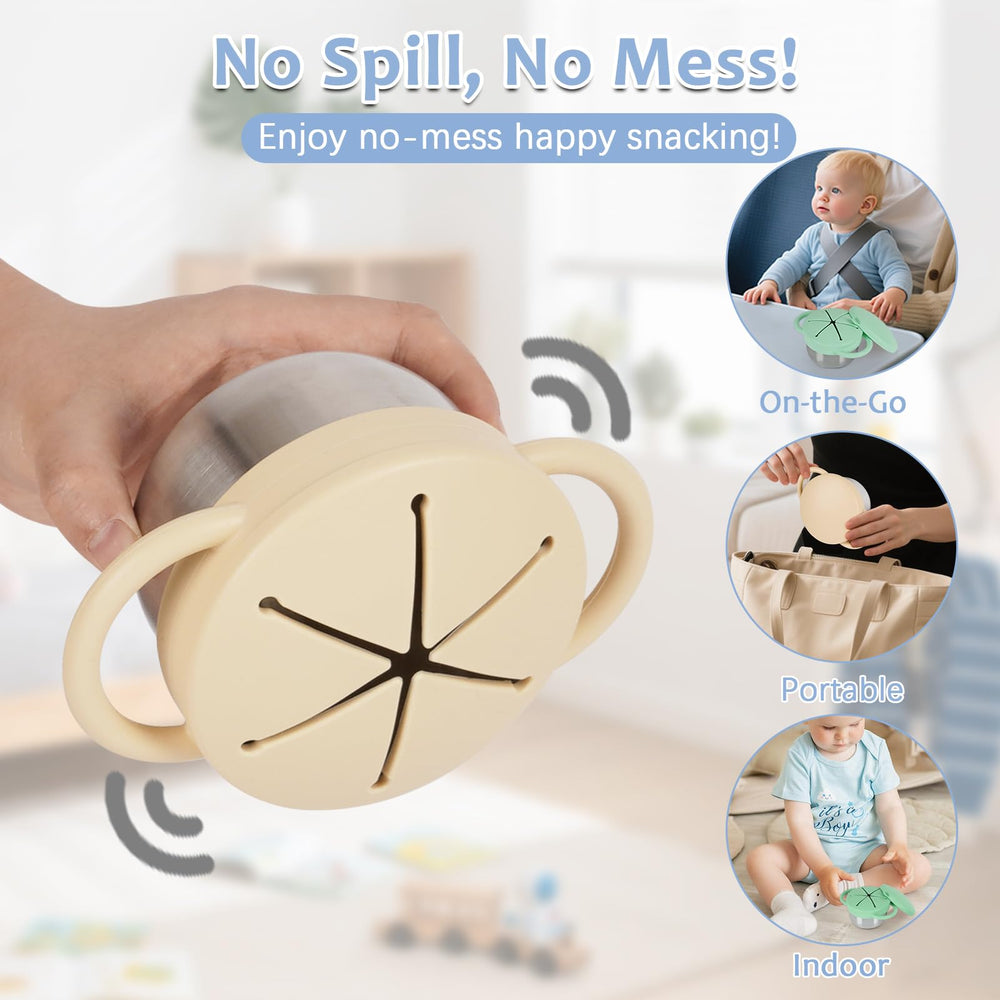 Casremee snack cups fit stroller and car cup holders for travel