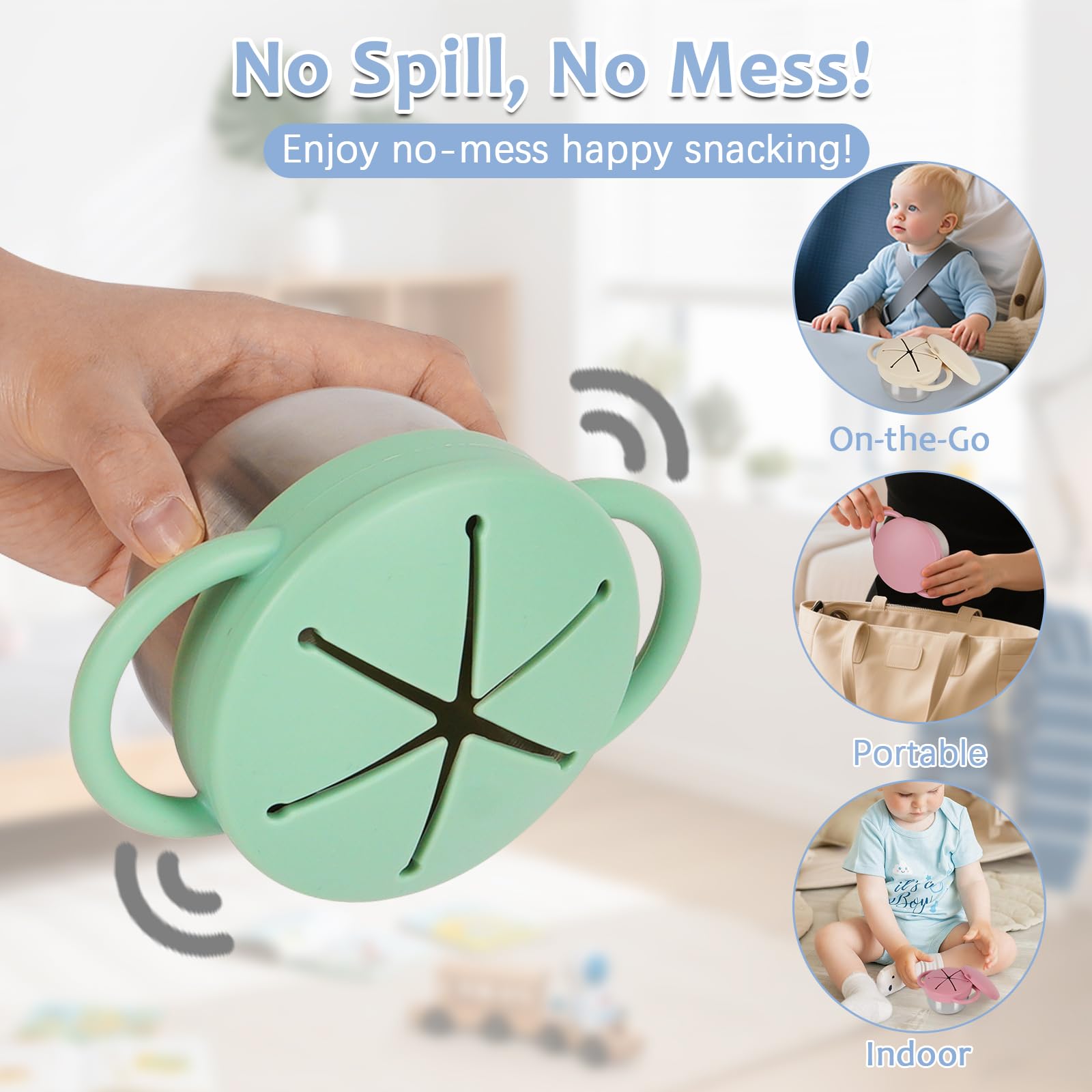 Casremee 12oz capacity snack cups suitable for on-the-go portions