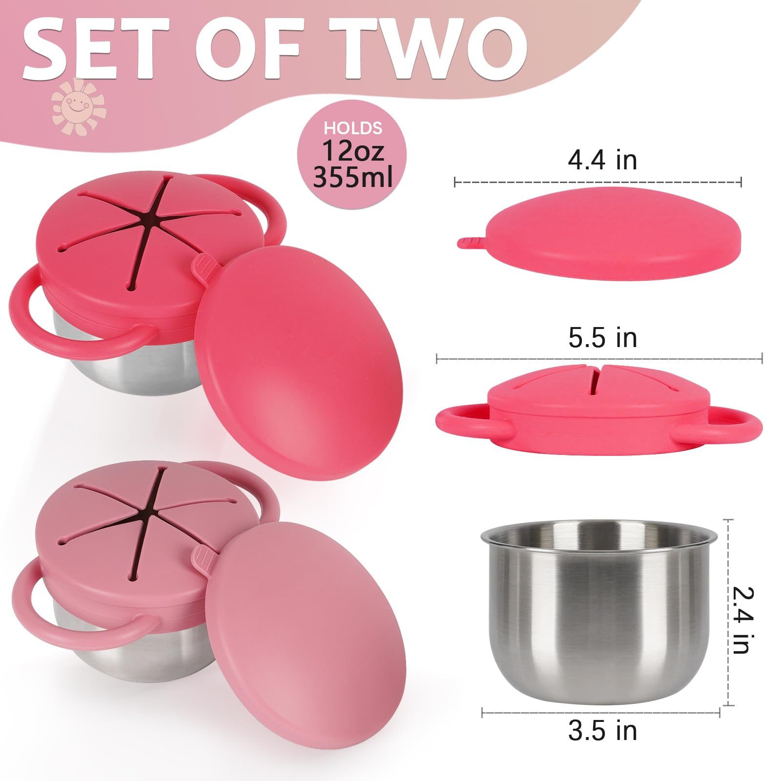 Casremee spill-proof lid seals snacks and reduces mess on the go