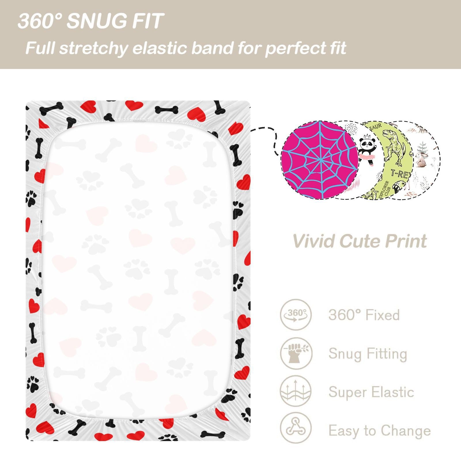 CaTaKu 360-degree elastic edge demonstrates secure, snug fit around crib mattress