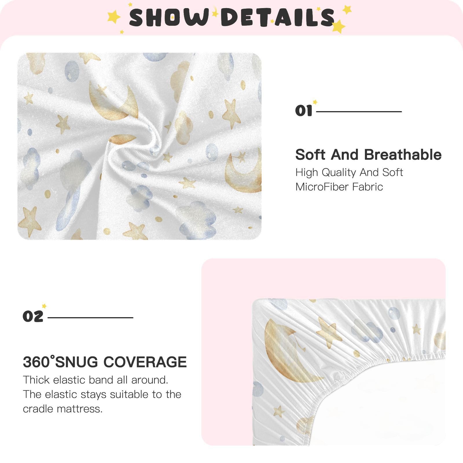 CaTaKu easy care machine washable crib sheets for busy parents.