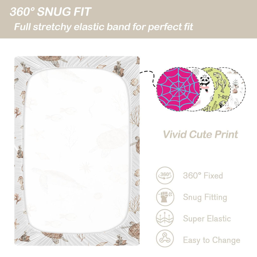 CaTaKu mini crib sheet fits 5-inch depth mattresses securely.
