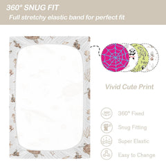 CaTaKu mini crib sheet fits 5-inch depth mattresses securely.