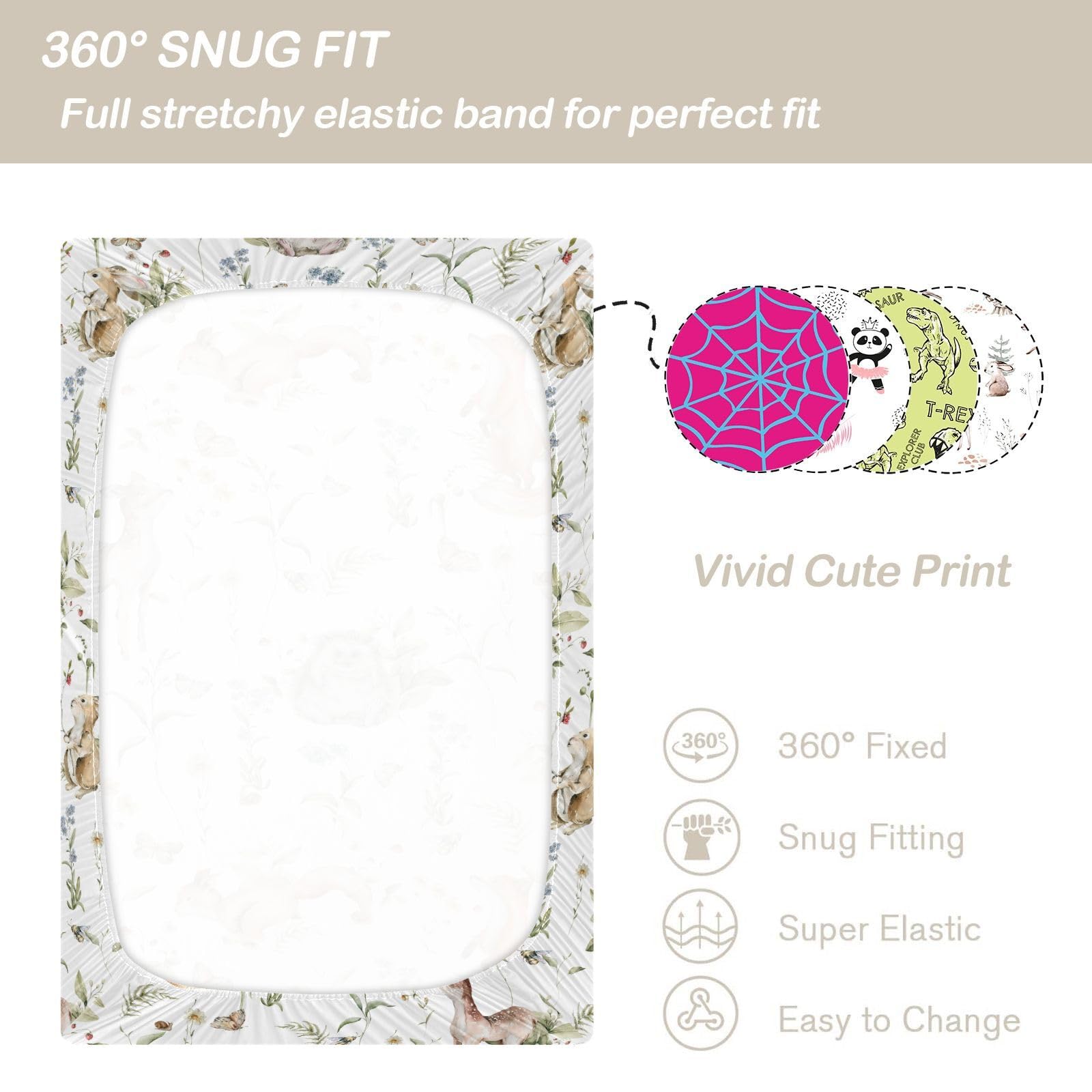 CaTaKu fits-mini-crib-to-9-inch mattresses for snug fit.