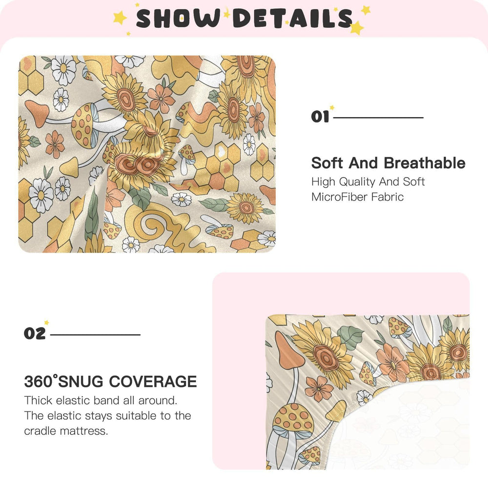 CaTaKu Hippie Flower Honey nursery decor print to coordinate with bedding