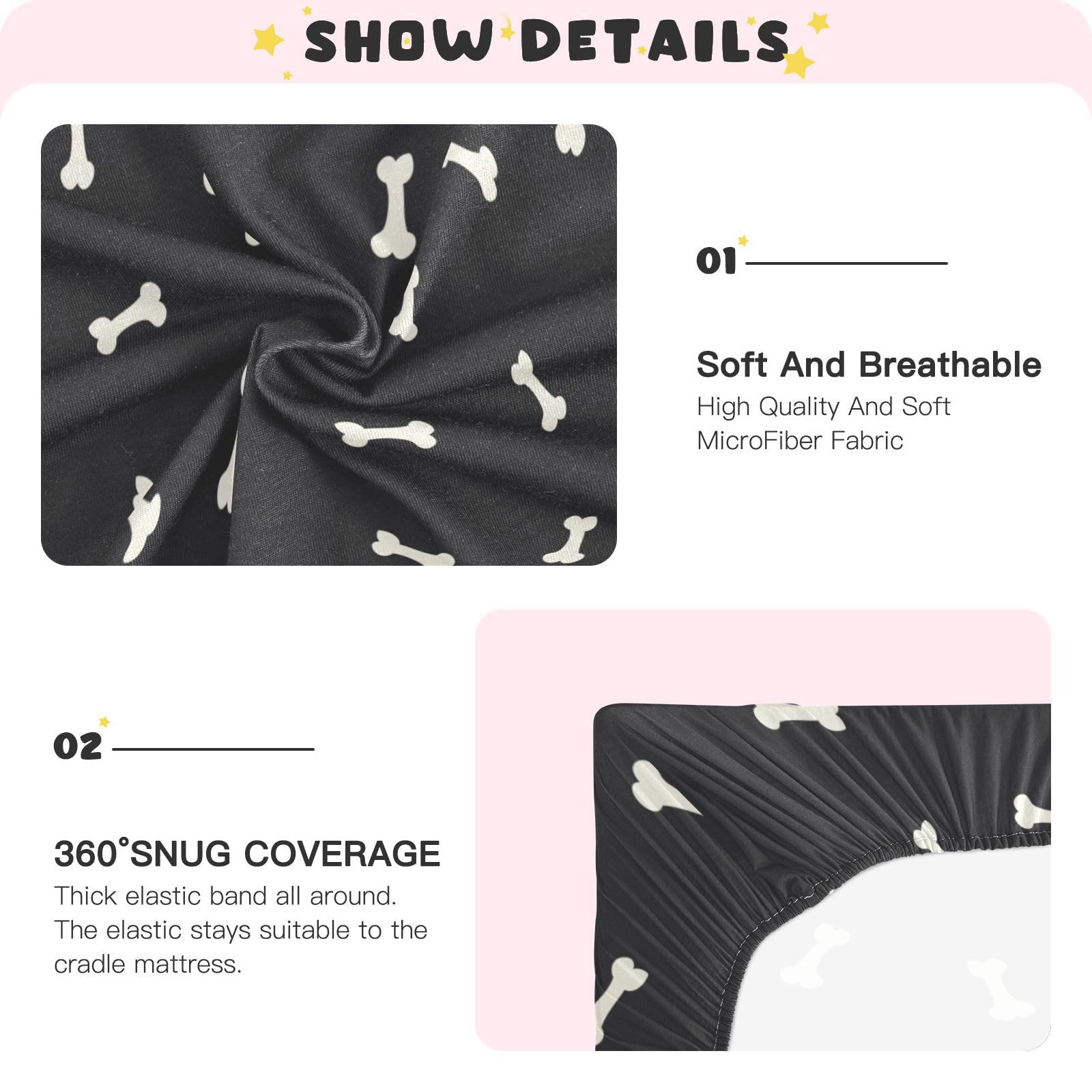CaTaKu machine washable crib sheets for easy care