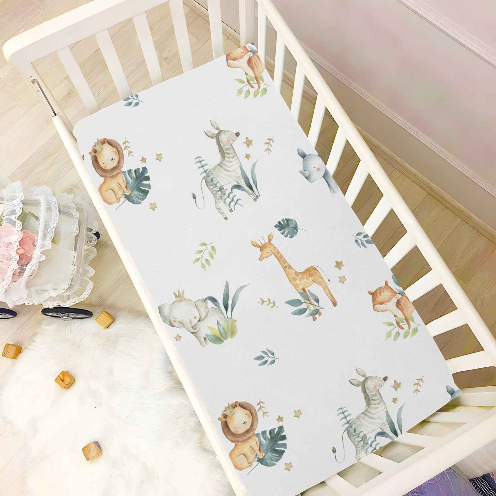 CaTaKu soft fabric crib sheet provides breathable comfort for naps.