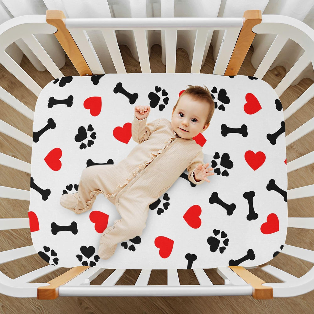 CaTaKu soft polyester-spandex crib sheet close-up shows breathable fabric