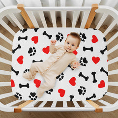 CaTaKu soft polyester-spandex crib sheet close-up shows breathable fabric