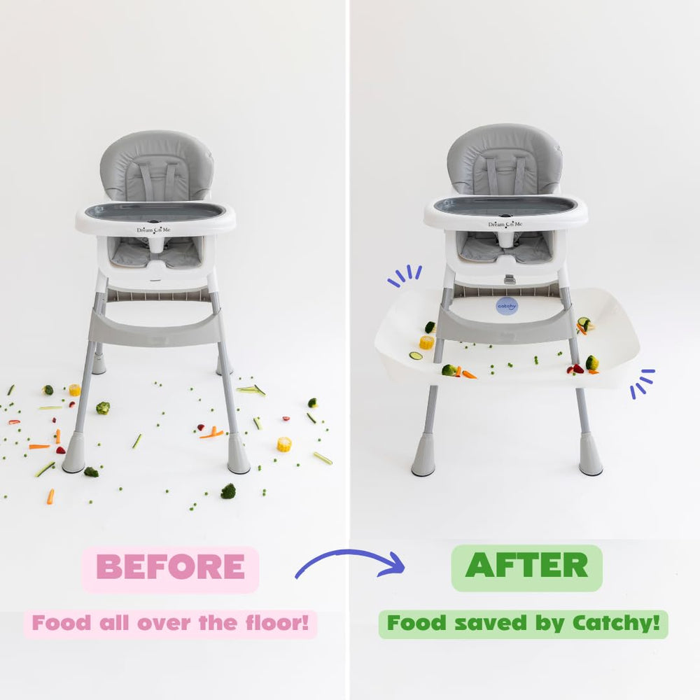 Catchy Food Catcher made from waterproof, BPA-free materials for easy care
