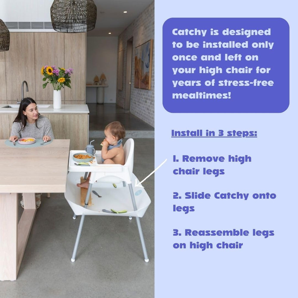 Saves dropped food for potential tastings and reduces waste.