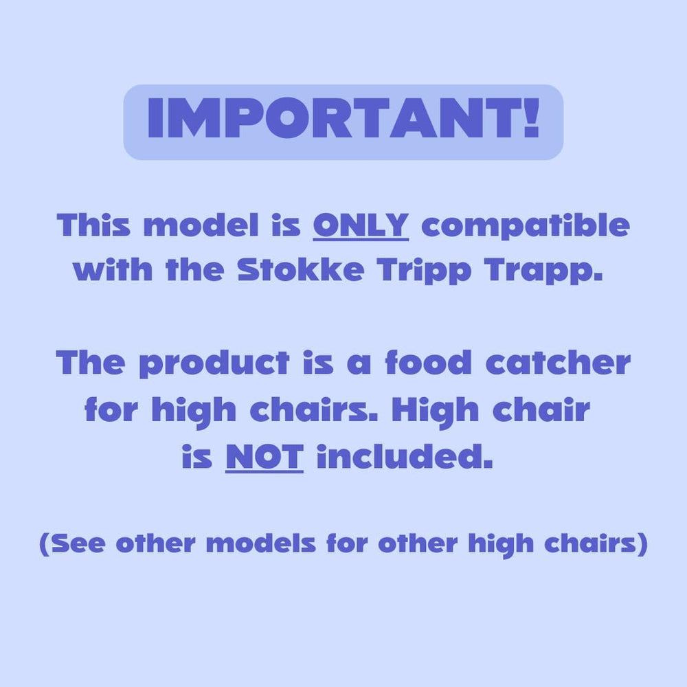 Catchy Food Catcher premium linen finish enhances high chair style.