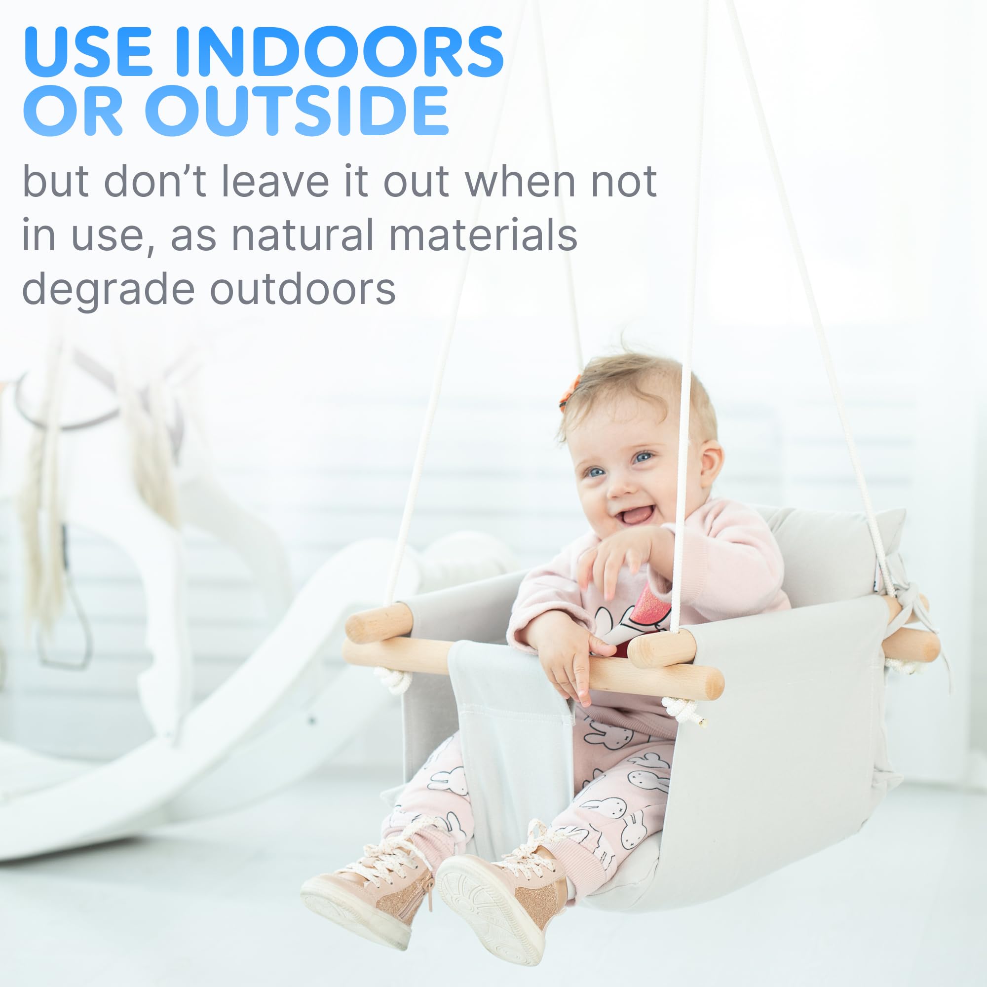 Cateam height-adjustable rope system makes setup effortless.