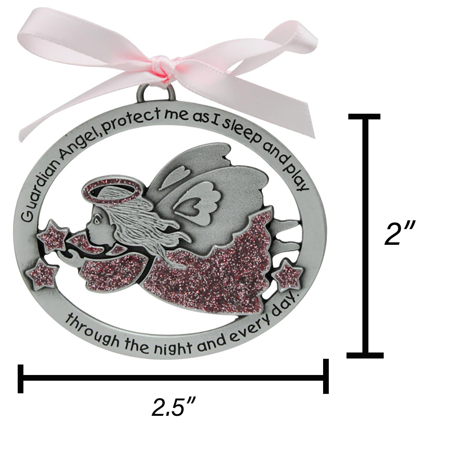 Cathedral Art pink satin ribbon for hanging the crib medal