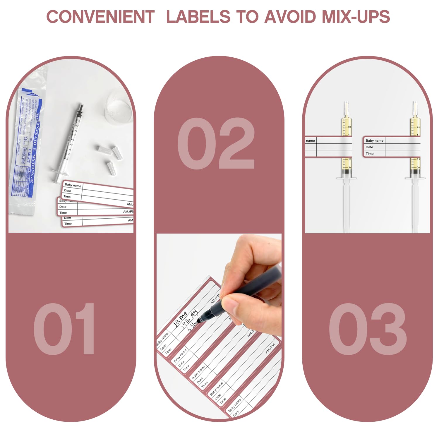Cathill adhesive stickers for labeling collected colostrum