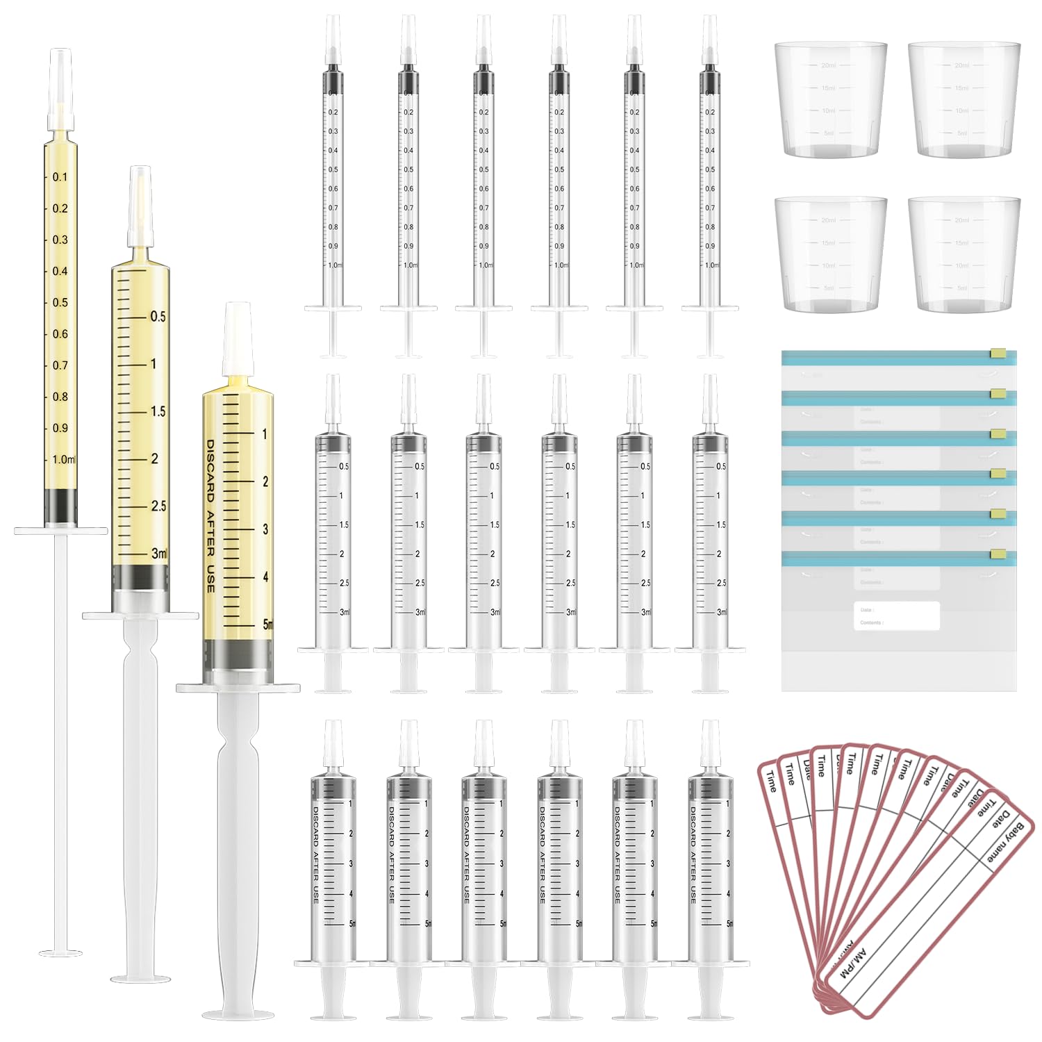 Cathill colostrum collector kit with syringes ready for safe collection