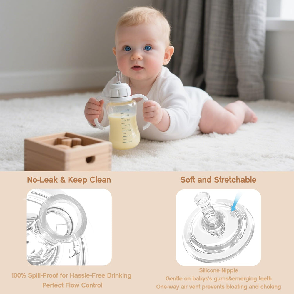 Cathill two-pack silicone nipple emphasizing soft, bite-resistant silicone