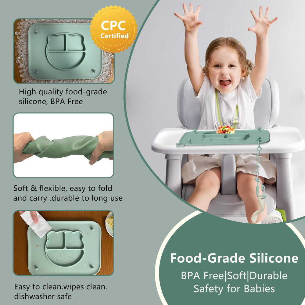 Cathill mats include eight stretchable straps to prevent drops and encourage active play.